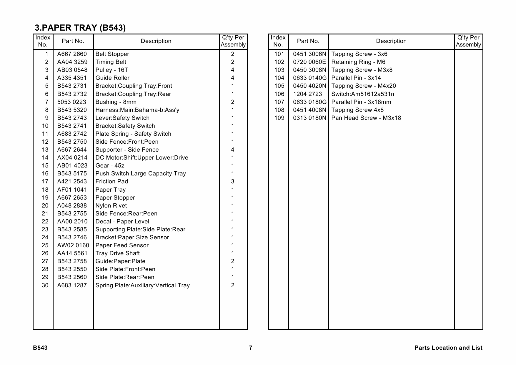 RICOH Options B543 LARGE-CAPACITY-TRAY-RT-45 Parts Catalog PDF download-4